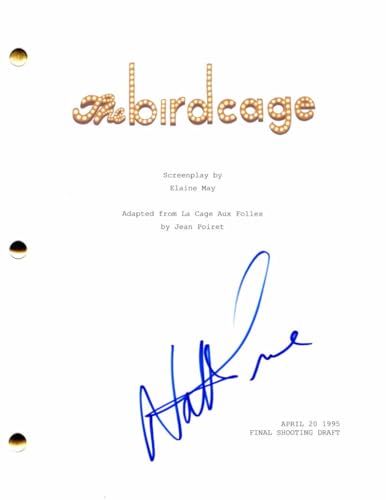 Nathan Lane Signed Autograph The Birdcage Full Movie Script - Costarring: Robin Williams, Gene Hackman & Diane Wiest - Stuart Little, The Lion King, Only Murders in the Building
