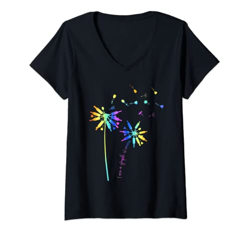 Womens Wine Dandelion Drinking Wine For Wine Lovers for Women V-Neck T-Shirt
