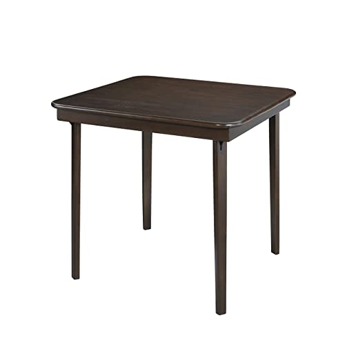 Meco Industries Stakmore Straight Edge Indoor Folding Table, Espresso, 32D x 32W x 29.5H in