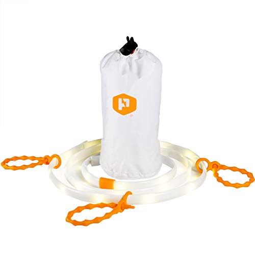 Luminoodle XL PLus - The Original Portable LED Light Rope with USB Power Bank - 10 ft USB Waterproof String Lights - Rechargeable LED Lantern Kit