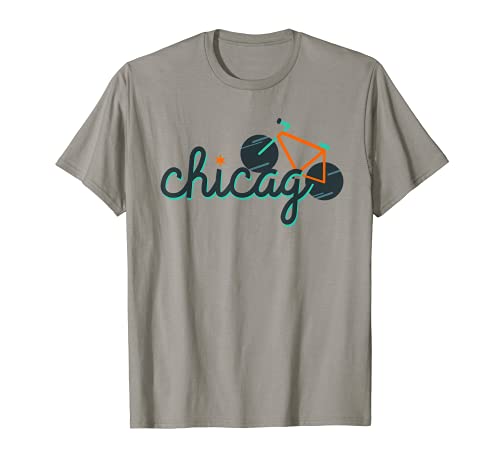 BIKE CHICAGO Custom City Cycling T Shirt