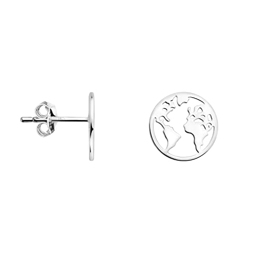SOFIA MILANI - Women's Earrings 925 Silver - World Map Stud Earrings - 20534