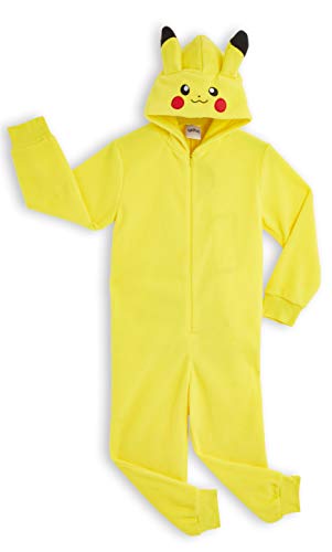 Pokemon Onesies for Boys and Girls, Pikachu One Piece Teenagers Sleepsuit (Yellow, 9-10 Years)