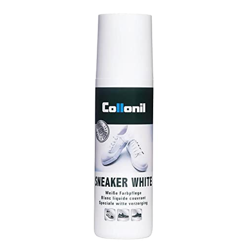 Sneaker White by Collonil | White Shoe Cleaner | for White Smooth Shoe Leather | Liquid Cream with Built-In Sponge | 3.38 Fl Oz