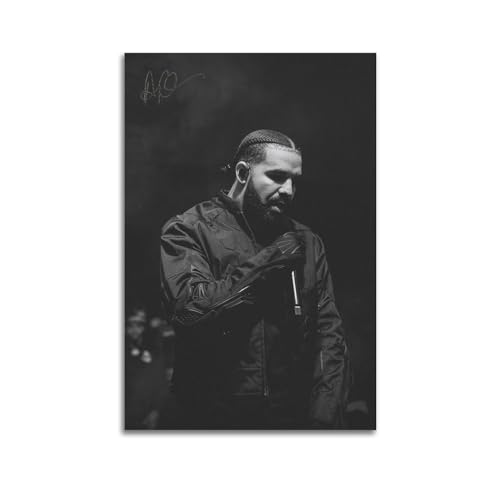 FORINC Drake Signed Limited Posters Music Poster Poster Art Decor Painting Aesthetic Wall Art Canvas for Bedroom Decor 12x18inch(30x45cm) Style