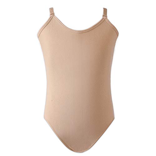 Stelle Girls Nude Seamless Undergarment Camisole Leotard for Dance/Ballet/Gymnastics (Nude, 8-11 Years)