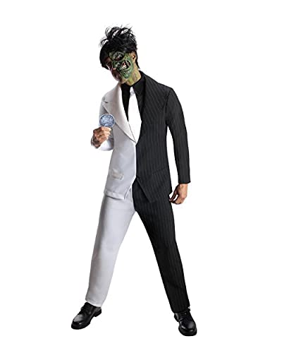 Rubie's mens Dc Super Villains Two-face and Mask Adult Sized Costumes, Black/White, Extra-Large US