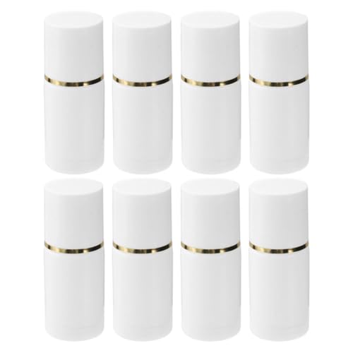8pcs Smudge Bottle Roll-on Bottle 20ml Roller Bottles Refillable Dauber Bottle Daub Bottle Ball Bottle Graffiti Mop Empty Soonges Sponge Heat Travel Storage Bottle White