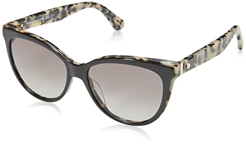 Kate Spade New York Women's Daesha Polarized Round Sunglasses, Black Havana, 56 mm