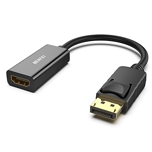 BENFEI 4K DisplayPort to HDMI Adapter, Uni-Directional DP 1.2 Computer to HDMI 1.4 Screen Gold-Plated DP Display Port to HDMI Adapter (Male to Female) Compatible with Lenovo Dell HP and Other Passive