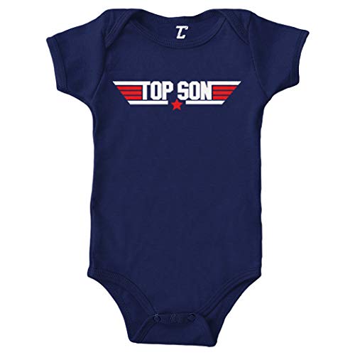 Top Son - Wingman Fighter Pilot Bodysuit (Navy Blue, Newborn)