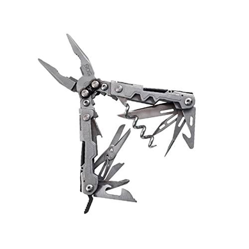 SOG PowerLite Mini Multi-Tool- Utility Tool w/ 19 Specialty Tools, Compact 5 Inch Long Utility Tool w/ Knife, Screwdriver, Hex Bit Holder (PL1001-CP), Multi-color