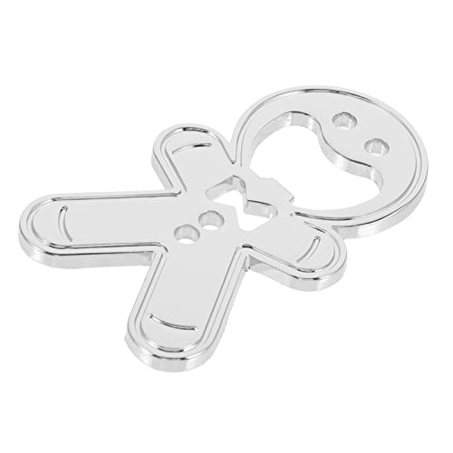 NOLITOY Gingerbread Man Bottle Opener Stainless Steel Manual Key Ring