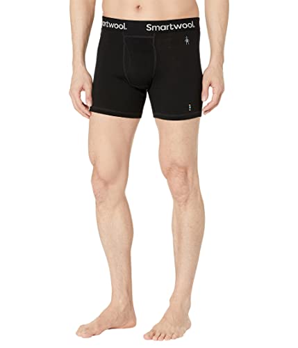 Smartwool Men's Merino Wool Boxer Brief Boxed (Slim Fit), Black, Large