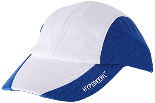 HyperKewl 6593-BLU/WHT Evaporative Cooling Sport Cap with Hook and Loop Closure, Blue/White