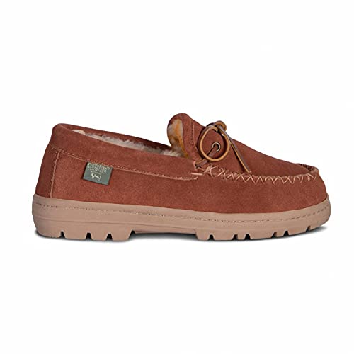 Cloud Nine Sheepskin Mens Outdoor Slip-on Moccasin Chestnut