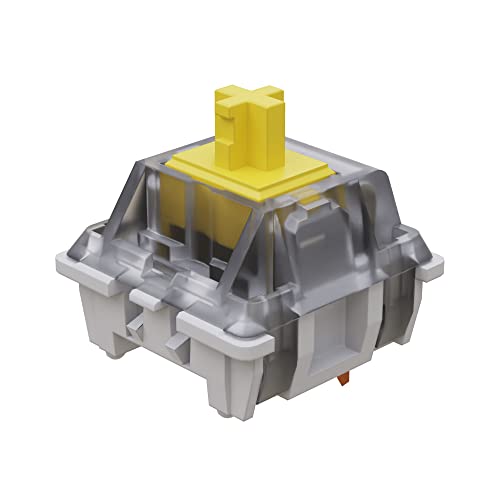 Gateron KS-9 Mechanical Switches for MX Mechanical Gaming Keyboard | 50g Force | Linear | Plate Mounted | SMD 3 Pin RGB Switches for Backlit Keyboard | (90 PCS, Yellow)