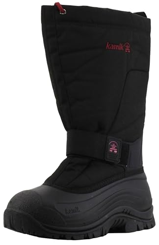 Kamik Men's Greenbay 4 Cold-Weather Boot, Black/Red, 10 M US