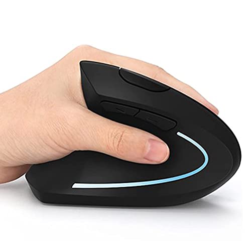Lekvey Left Handed Mouse, Rechargeable Left Hand Vertical Wireless Mouse 2.4G USB Lefty Ergonomic Mice : Specifically-Designed for Left-Handers, Black