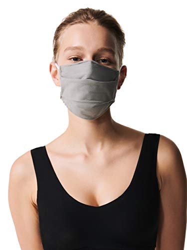 Chantelle Reusable Face Masks with Adjustable Straps, Gray, One Size, (Pack of 5)