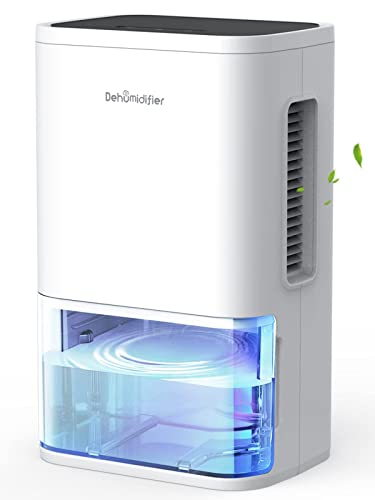 Aiusevo Dehumidifiers for Home with 88oz Water Tank, Dehumidifier for Room Up to 810 Sq.ft, with Two Working Mode, Colorful LED Light, Auto-off, Quiet Dehumidifiers for Basement, Bedroom, Bathroom, RV