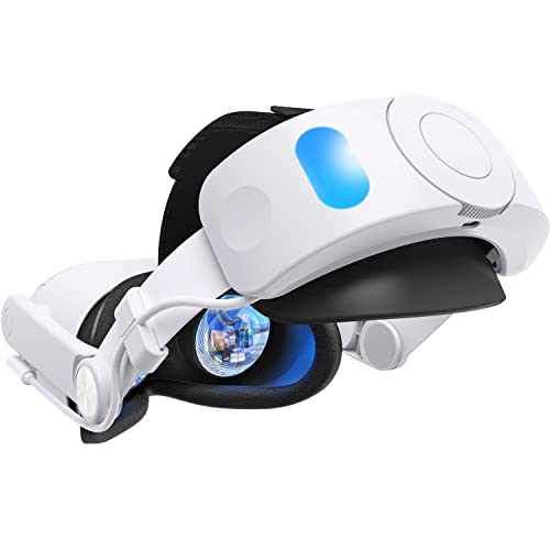 6000mAh Battery Head Strap for Oculus Quest 2, Adjustable Replacement Elite Strap for Meta/Quest 2 Rechargeable Battery Pack Enhance Game Experience, Comfort Quest 2 Accessories for Kids and Adults