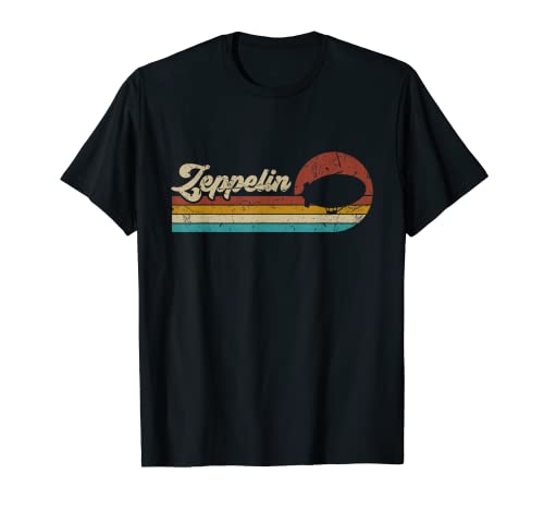 Vintage Zeppelin Retro Sunset Funny Dirigible Airship T-Shirt