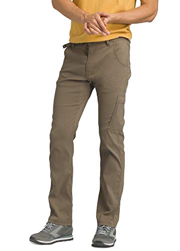 prAna Men's Stretch Zion Straight Pant, Mud, 28W x 34L