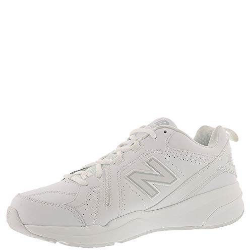 New Balance Men's 608 V5 Casual Comfort Cross Trainer, White/White, 8 Wide