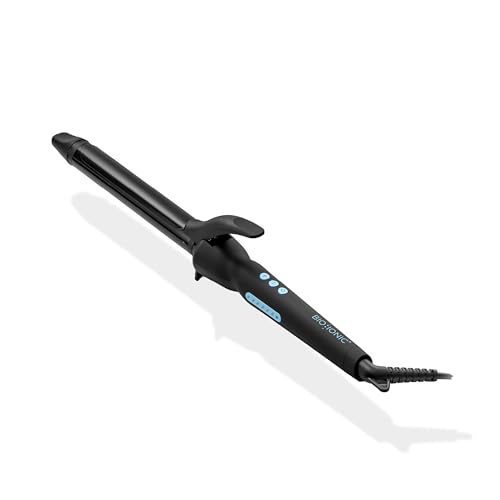 BIO IONIC 1' Pro Curling Iron - Moisturizing Heat Technology, Long Barrel Curling Iron for Faster, Easier Styling - Long Barrel Styler, Conditions and Boosts Shine with Ceramic Coating, 1 Inch