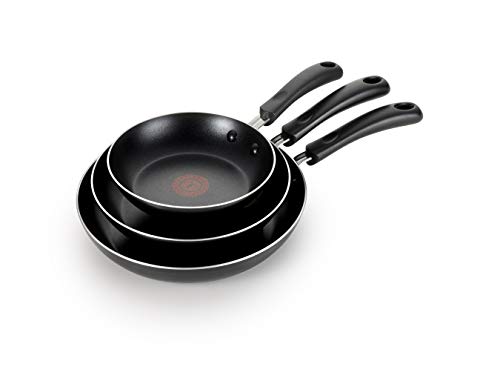 T-fal Essentials Initiatives Nonstick Inside and Out, 8, 9.5 and 11-Inch, Black