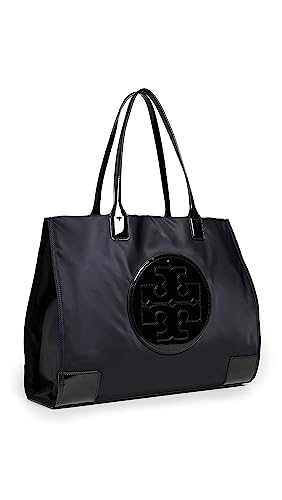 Tory Burch Women's Ella Patent Tote, Black, One Size