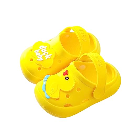 Lymeral Clogs for Kids, Outdoor Children Sandals, Slip on Water Shoes, Yellow, 3-4T