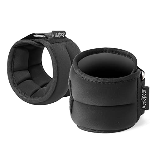 AceSpear Ankle Weights Sets for Men Women Kids 1lb 2lb 3lb 4lb 5lb Leg Weights Arm Wrist Weights Gym for Foot Exercise Training Workout Walking Jogging Yoga (3 lbs x 2)