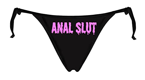 JINKAIJIA Women's Flirty Sexy Funny Naughty 3D Printed Animal Tail Underwears Briefs Gifts Cute Ears … (DD016, free_size, anal slut(pink), XS-XL)