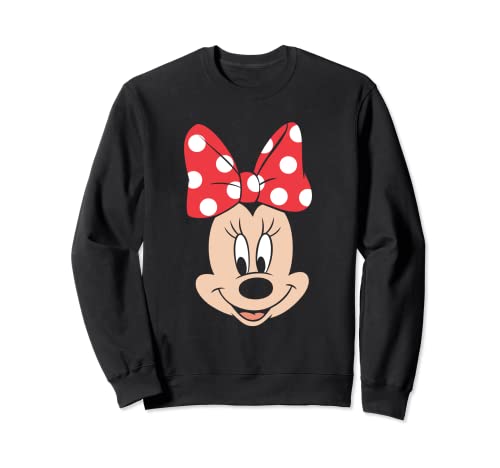 Disney Minnie Mouse Polka Dot Bow Big Face Sweatshirt