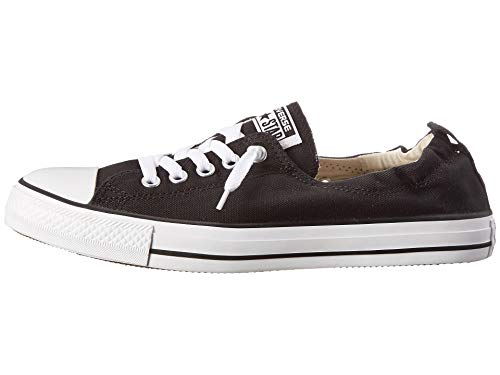 Converse Women's Shoreline Slip on Sneaker, Black/White, 8