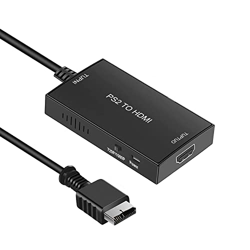 PS2 to HDMI Adapter, PS2 to HDMI Converter Support HD 720P, Compatible with Gaming Playstation 2