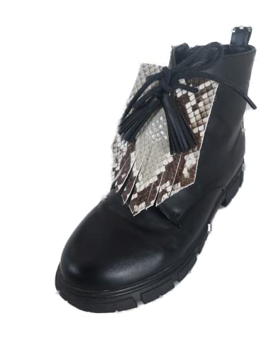 Snake Leather Kiltie Fringes with Tassels