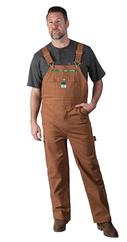 Liberty mens Duck Bib Overalls, Pecan, 38W x 30L US