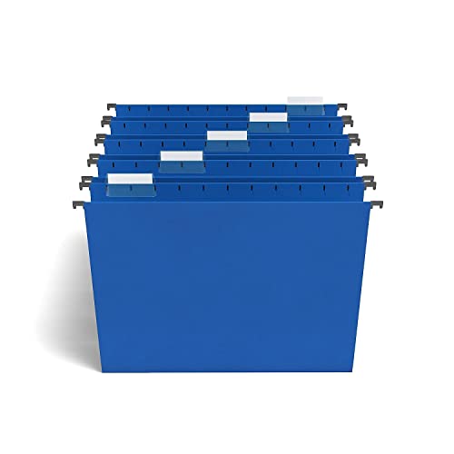 Staples 163501 Hanging File Folders 5-Tab Letter Size Blue 25/Box (163501)
