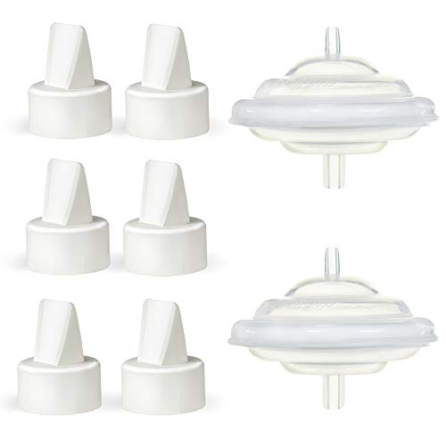 Replacement Duckbill Valves and Backflow Protector for Spectra, Compatible Pump Parts Spectra S1 S2 9 Plus by PumpMom (Not Original Accessories), White
