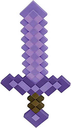 Disguise Minecraft Toy Weapon, Enchanted Purple Sword Costume Accessory, Plastic Video Game Inspired Toy Replica, Purple, 20.25 Inch Length