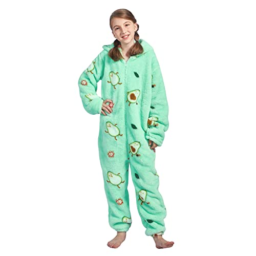 Kids Hooded Onesie Pajamas Soft Flannel Cosplay Halloween Pajamas Costume Gift for Girls Boys