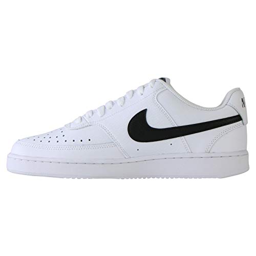 Nike Men's Court Vision Low Sneaker, White/Blackwhite, 9.5 Regular US