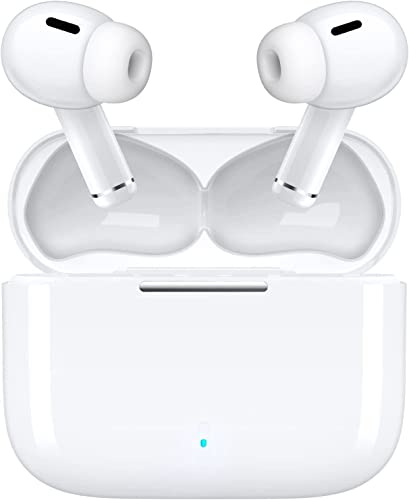 Earphones Wireless Headphones, Noise Canceling Bluetooth Headphones V5.3 Stereo IPX7 Waterproof in-Ear Sports Bluetooth Headphones with Mini Charging Case and Built-in Microphone B