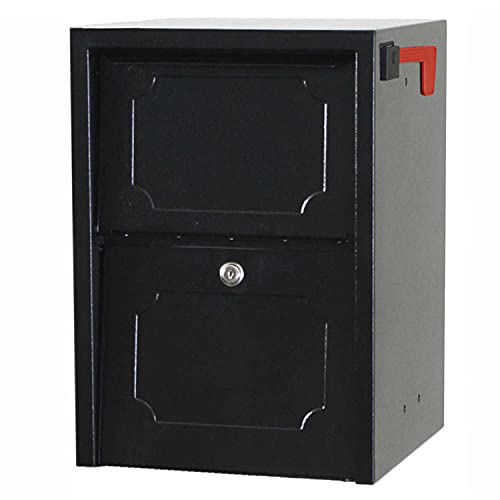 dVault Weekend Away Vault DVJR0060 Locking Post/Column Mount Mailbox (Black)