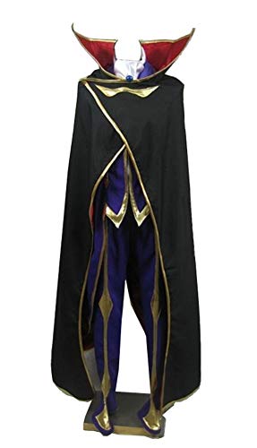 Yunbei Lelouch Lamperouge Cosplay Costume Black Knight Uniform (Male-L, Black)