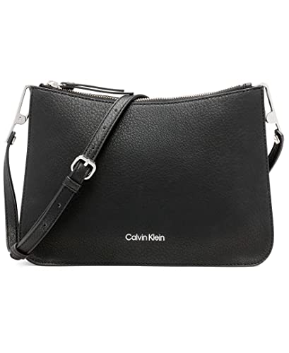 Calvin Klein Reyna Novelty Crossbody, Black/Silver Combo, One Size