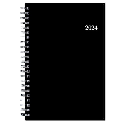 Blue Sky 2024 Weekly and Monthly Planner, January - December, 5' x 8', Flexible Cover, Wirebound, Enterprise (144726)